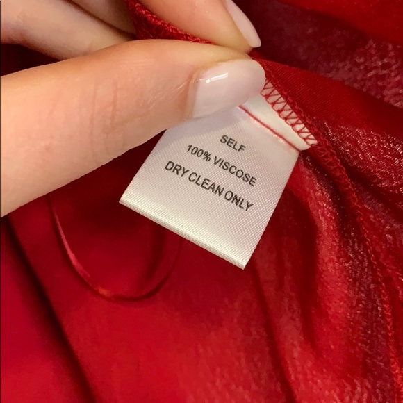 ABBELINE Red Tank w/ Lace V Neck - Picture 6 of 7